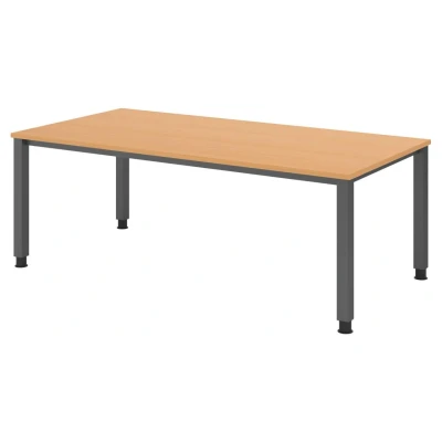Abbildung von HAMMERBACHER höhenverstellbarer Schreibtisch VQS2E/5/G lichtgrau
