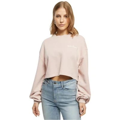 Abbildung von Urban Classics Cropped Small Sweatshirt, Damen, Größe: Small, Pink