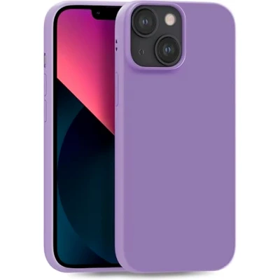 Abbildung von MyGadget Hülle kompatibel mit iPhone 13 robuste Handyhülle TPU Case Slim Silikonhülle Back Cover Kratzfest Schutzhülle matt Lila Dunkel