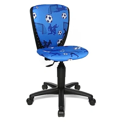 Abbildung von Topstar Kinderdrehstuhl S&#039;Cool 3 Fußball blau, 39D x 43W 94H cm