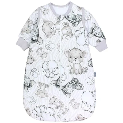 Abbildung von TupTam Baby Ganzjahresschlafsack Rund OEKO TEX zertifizierte Materialien mit abnehmbaren Ärmeln 2.5 TOG unisex, Farbe: Safari Beige, Größe: 80 86