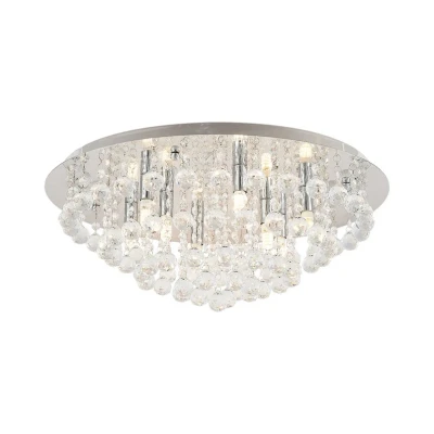 Abbildung von Lindby Deckenleuchten Antonino, dimmbar, Leuchtmittel nicht inklusive, Stahl, Kristall, chrom, 8 flammig, G9, Kristall Deckenleuchte, Lampe