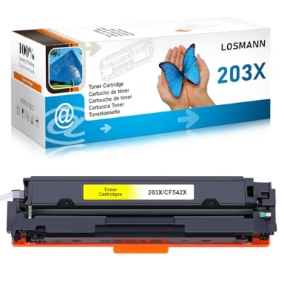 Abbildung von LOSMANN 203X Toner Kompatible für HP CF542X 203A CF542A Color Laserjet Pro MFP M281fdw M280nw M281cdw M281fdn , M254dw M254dn M254nw (Gelb)