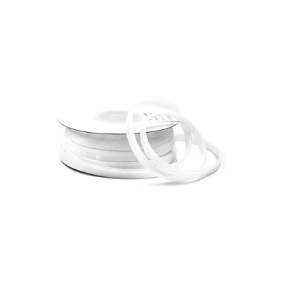 Abbildung von Creativery Samtband 6mm x 10m Rolle Farbauswahl in 3/6/10/16/22/25/50mm farbecht &amp; waschbar Schleifenband für Hochzeit Geschenkband zum Verpacken Dekorieren Basteln Weiß 029