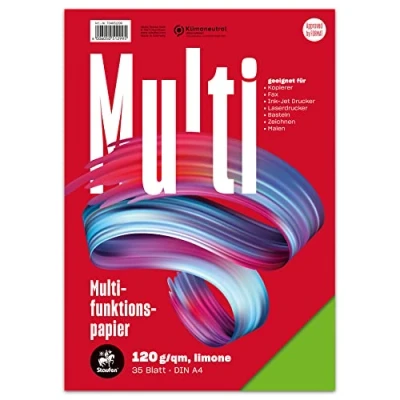 Abbildung von 5 x Staufen Multifunktionspapier A4 120g/qm VE=35 Blatt limone