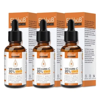 Abbildung von P Beauty Vitamin C Serum Gesicht 30ml und E, Hyaluronsäure &amp; Salicylsäure Gesichtsserum Anti Falten Gesichtspflege, Hautpflege für strahlende Haut Bio Vegan 3x30ml