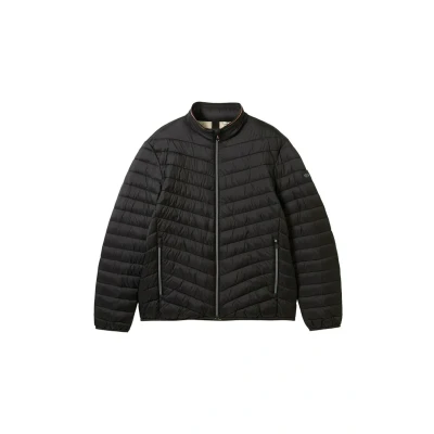 Abbildung von TOM TAILOR Herren 1041311 Lighweight Steppjacke mit Stehkragen, 29999 Black, M