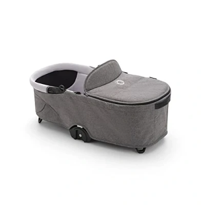 Abbildung von Bugaboo Dragonfly Liegewanne mit Lüftungsfenstern, einhändig faltbar in jeder Position, kompatibel dem City Kinderwagen, Grey Melange