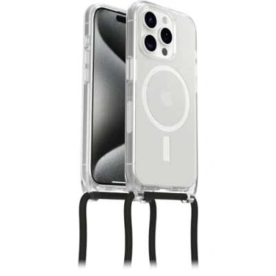 Abbildung von OtterBox React Necklace Hülle mit MagSafe für iPhone 15 Pro, ultraschlanke, schützende verstellbarer und abnehmbarer Handykette, Getestet nach Militärstandard, Stardust