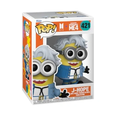 Abbildung von Funko Pop! Rocks: Minions X BTS J Hope + Vinyl Sammelfigur Geschenkidee Offizielle Handelswaren Spielzeug Für Kinder und Erwachsene Movies, Music Fans