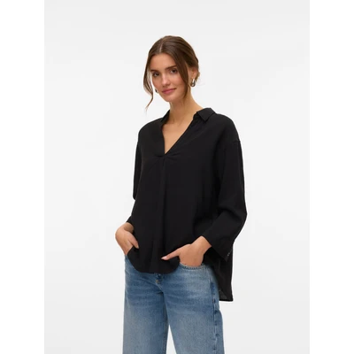 Abbildung von Vero Moda Vmlinn Bluse, Damen, Größe: Large, Black