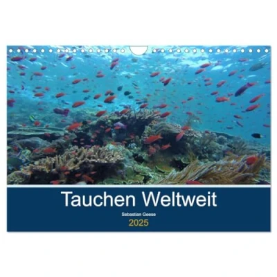 Abbildung von Tauchplätze Weltweit (Wandkalender 2025 DIN A4 quer), CALVENDO Monatskalender