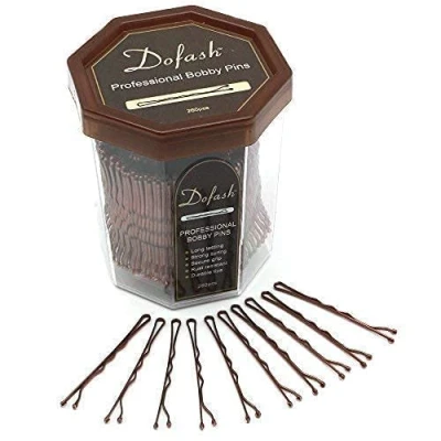 Abbildung von Dofash 5CM/2IN Bobby Pins Braun Bulk Starke Haarspangen Gebogene Für Haar Salon 260PCS (Braun)