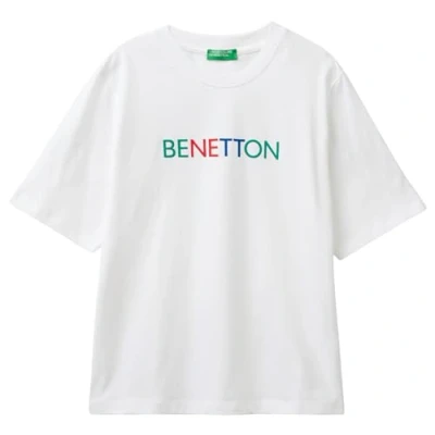 Abbildung von United Colors of Benetton WITH LOGO Tshirt print, Damen, Größe: XS, White