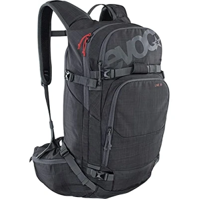 Abbildung von EVOC LINE 30 All Mountain Tragerucksack (NEURALITE SYSTEM, Skihalterung, separates Lawinenfach mit Notfallplan, leicht zugängliches Hauptfach, BODDY HUGGING), Karbongrau meliert