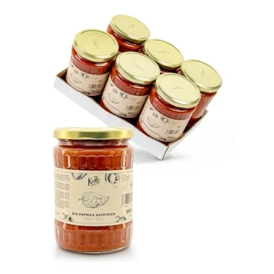 Abbildung von KoRo bio Gerösteter Paprika Aufstrich 6 x 500 g aus kleiner Manufaktur ohne künstliche Farb , Geschmacks und Konservierungsstoffe vegan