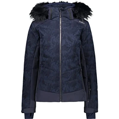 Abbildung von CMP Damen Skijacke mit Abnehmbarer Kapuze, Schwarz Blau, D48