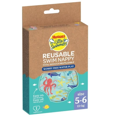 Abbildung von HUGGIES Windeln Little Swimmers wiederverwendbare Schwimmwindel Größe 5 6 Unter Wasser