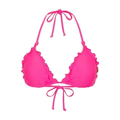 Abbildung von Chiemsee Unifarbendes MIT RÜSCHENDETAILS Bikinitop, Damen, Größe: 42, Pink glo