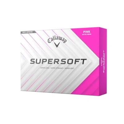 Abbildung von Packung mit 12 Golfbällen Callaway Supersoft Rosa Neu
