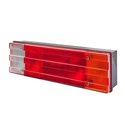 Abbildung von HELLA Heckleuchte Glühlampe 24V Anbau/geschraubt ECE/ADR/GGVS Lichtscheibenfarbe: mehrfarbig Stecker: offene Kabelenden rechts/links Menge: 1 2SK 340 101 021