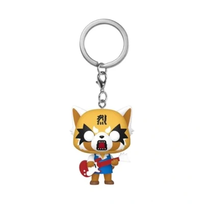 Abbildung von Funko Pop! Keychain: Aggretsuko mit Guitar Neuartiger Schlüsselanhänger Vinyl Minifigur Zum Sammeln Strumpffüller Geschenkidee Offizielle Handelswaren Anime Fans