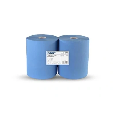 Abbildung von Funny Putzpapierrollen, 2 lagig, blau, circa 36 cm, 1000 Blatt, 1er Pack (1 x Stück)