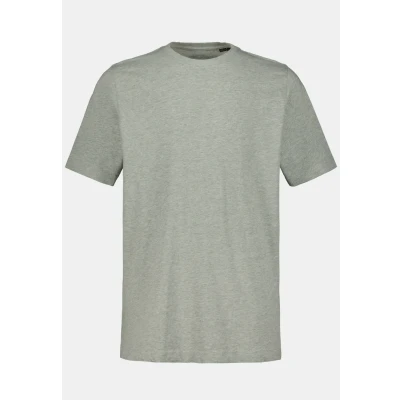 Abbildung von JP 1880 Herren große Größen Übergrößen Menswear L 8XL T Shirt, Basic, Rundhals, gekämmte Baumwolle, bis 10 XL grau Melange 702558123