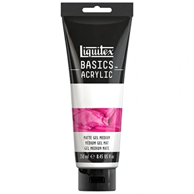 Abbildung von Liquitex 8870311 Basics Acrylfarbe Mattes Gelmedium, dickflüssiges Malmittel für Acrylfarbe, behält Pinselstriche, verbessert die Mischbarkeit von 250ml Tube