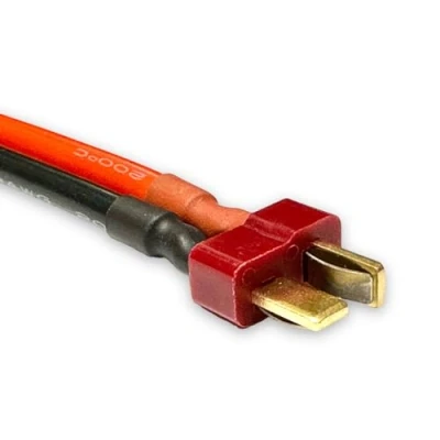 Abbildung von 2X Stück Premium Adapter TRX Kompatibel Buchse Female auf T Dean Stecker Male Goldstecker Verpolsicher für Lipo Akku Adapterkabel 12AWG Kabel Modellbau Copter