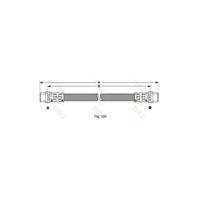 Abbildung von TRW PHA291 Bremsschläuche 185 M10x1 AUDI: 80 B4 Avant, A4 B5 Limousine, BMW: 7