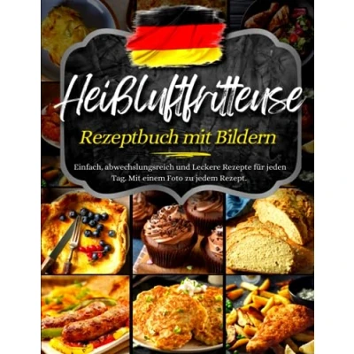 Abbildung von Heißluftfritteuse Rezeptbuch Mit Bildern: Einfach, Abwechslungsreich Und Leckere Rezepte für Jeden Tag. Einem Foto Zu Jedem Rezept.