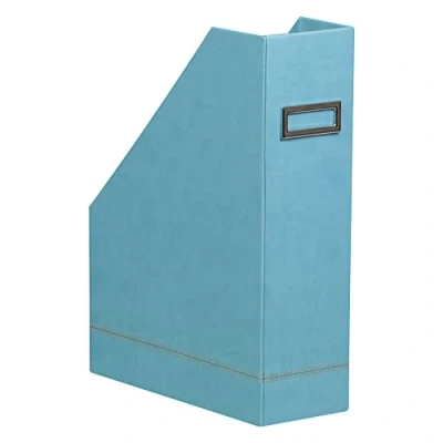Abbildung von Rhodia 318837C Stehsammler (10 x 25 31 cm, Etikettenhalter, Kunstleder, elegant und praktisch, ideal für Ihr Büro)1 Stück, türkis