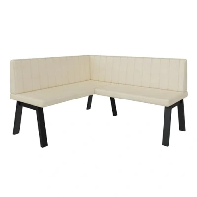 Abbildung von Eckbank Akiko Metal A Eckbankgruppe für Ihrem Esszimmer, Küche modern, Sitzecke, Essecke. Perfekt Küche, Büro und Rezeption. Solide Starke Verarbeitung. (142x168 Links Soft18)