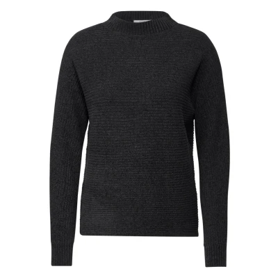 Abbildung von Cecil Stehkragenpullover, in melierter Optik aus softem Rippstrick