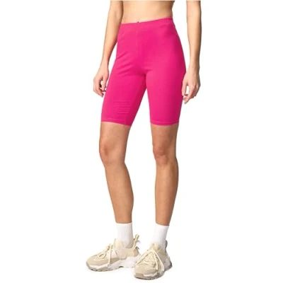 Abbildung von Merry Style Damen Sport Leggings kurz Sportleggings Radlerhose Sporthose aus Baumwolle MS10 200 (Amaranth, L)
