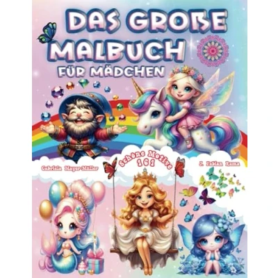 Abbildung von Das Große Malbuch für Mädchen: Mandala Kinder. 161 Wunderschöne Motive mit Meerjungfrauen, Einhörnern, Prinzessinnen, Elfen und Feen, die ... Kinder von 4 bis 8 Jahren fördern