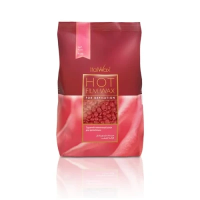 Abbildung von Italwax Rose 1Kg Waxing Perlen für Haarentfernung Natürliche Formulierung alle Hauttypen Fruchtaroma Empfohlen Bikinizone und Achseln Hotwax