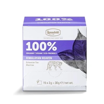 Abbildung von Ronnefeldt 100% Himalayan Heaven BIO Schwarzer Tee, 15 Teebeutel à 2 g, 30 g Organic Vegan Eco friendly, Menge:1 Stück
