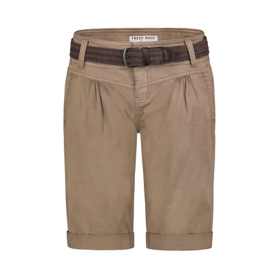 Abbildung von Fresh Made Bermuda MIT GÜRTEL UND Taschen Shorts, Damen, Größe: Medium, Braun
