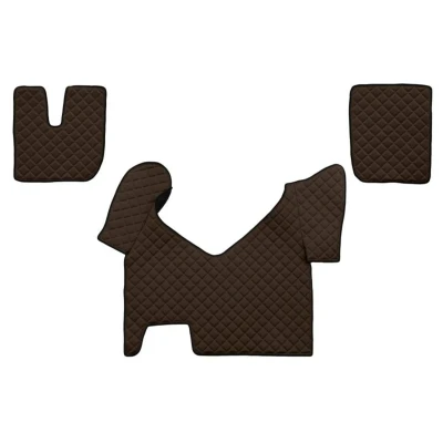 Abbildung von F CORE FL27 BROWN Fußmattensatz Eco Leder vorne 3 braun