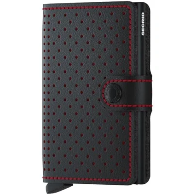 Abbildung von Secrid Miniwallet Portemonnaie Perforated black &amp; red
