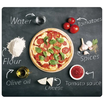 Abbildung von KESPER® Schneide und Abdeckplatte Multi Glasschneideplatte, Pizza, 56x50 cm, ESG Sicherheitsglas, (1 tlg), vielseitig einsetzbar
