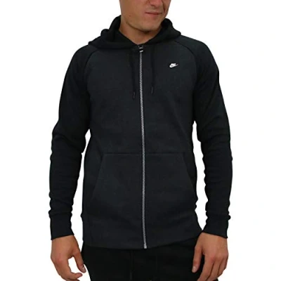 Abbildung von Nike Herren M Nsw Optic Hoodie Fz Full Zip Kapuzenjacke, Black/Heather/Black, L