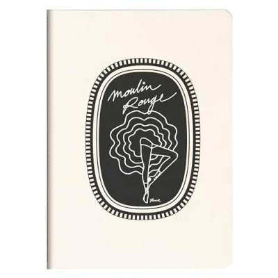 Abbildung von Clairefontaine 812433C Notizheft Moulin Rouge, mit Fadenbindung DIN A5 14,8x21 cm, 32 Blatt, liniert, sortiert, 1 Stück
