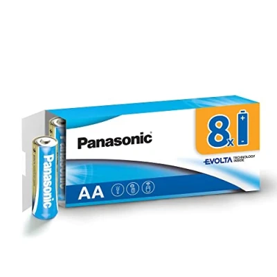 Abbildung von Panasonic AA Batterien EVOLTA Technology Inside, 8er Pack Alkaline Batterie, Mignon LR6 1,5V, plastikfreie Verpackung, zuverlässige und leistungsstarke Batterie