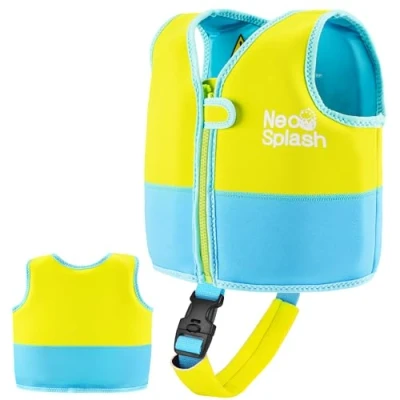Abbildung von Kinder Mädchen Junge Schwimmlernweste, Schwimmhilfe Schwimmen Jacket für Kleinkinder Alter 1 6 mit Einstellbare Sicherheits Straps (KS GB, 3 6)
