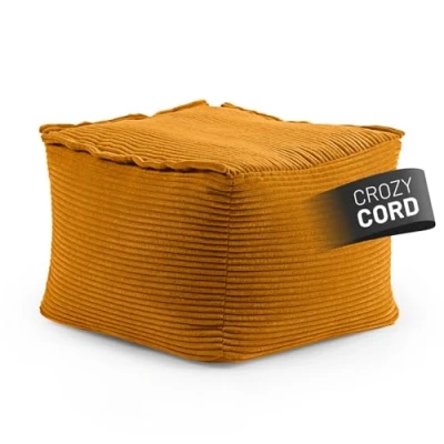 Abbildung von Lumaland Modular Sitzsack Hocker Cord Reihe Indoor mit Softer Struktur, ideal Sofa Modulen &amp; zum Pouf Bean Bag Füllung für Wohnzimmer Co. 54x54x40 cm