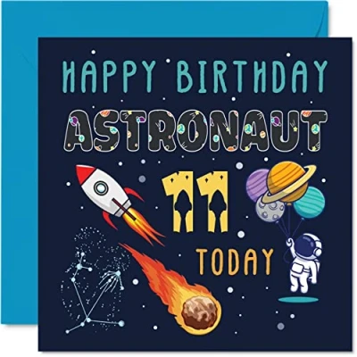 Abbildung von Geburtstagskarte zum 11. Geburtstag Jungen Weltraum Astronauten Kosmos Karte und Mädchen elfte 145 mm x Grußkarten Sohn Tochter Nichte Neffe Cousin