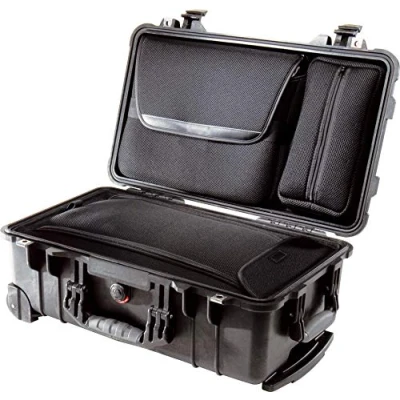 Abbildung von PELI 1510LOC Overnight Koffer für Notebook, Trolley mit Einteilungssystem, Volumen: 27L, Farbe: Schwarz